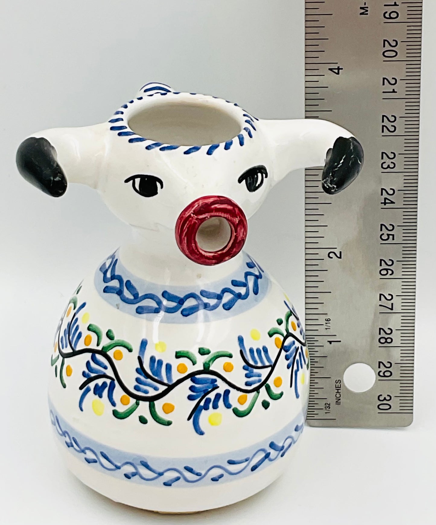 Vintage Hand Painted Espania Cow Creamer Pitcher
