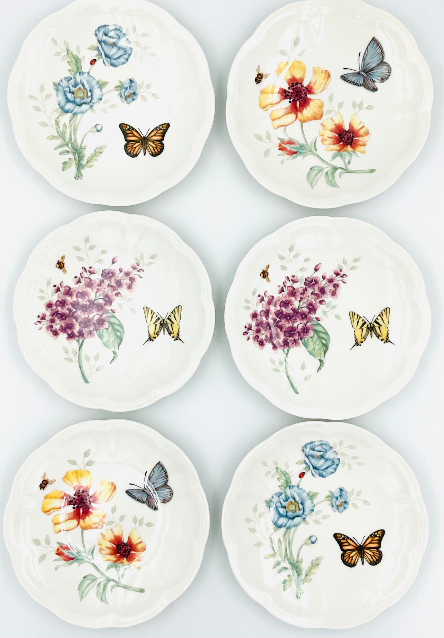 Lenox Butterfly Meadow Party Plates - Set of 6 IOB