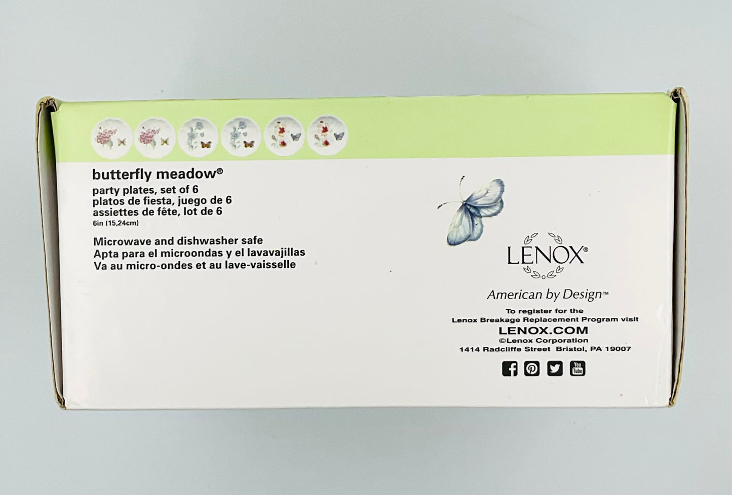 Lenox Butterfly Meadow Party Plates - Set of 6 IOB