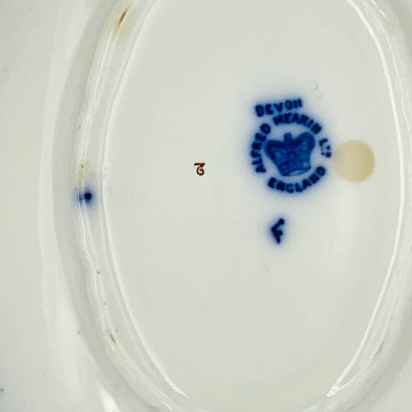 Antique Alfred Meakin Devon Pattern Flow Blue Tureen