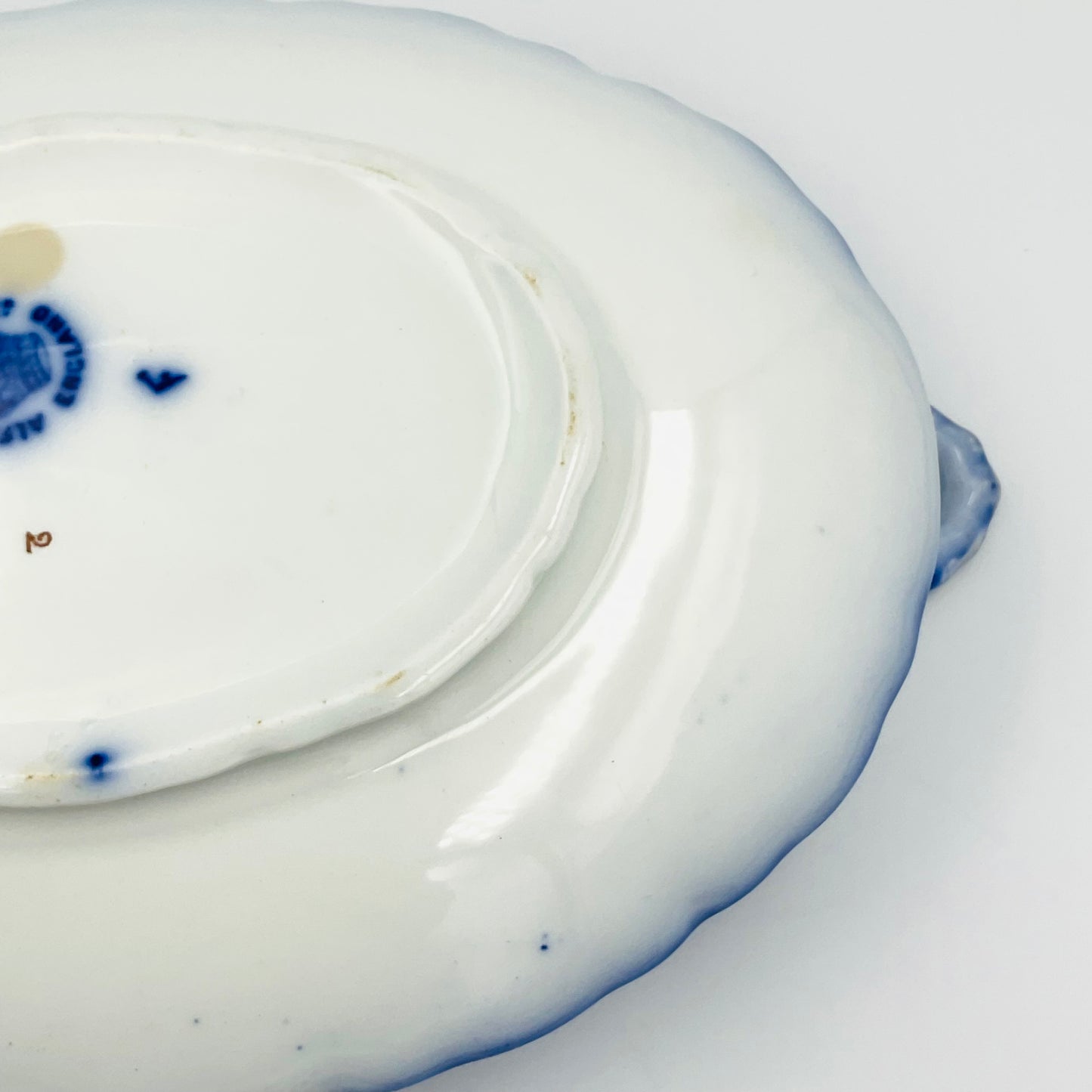 Antique Alfred Meakin Devon Pattern Flow Blue Tureen