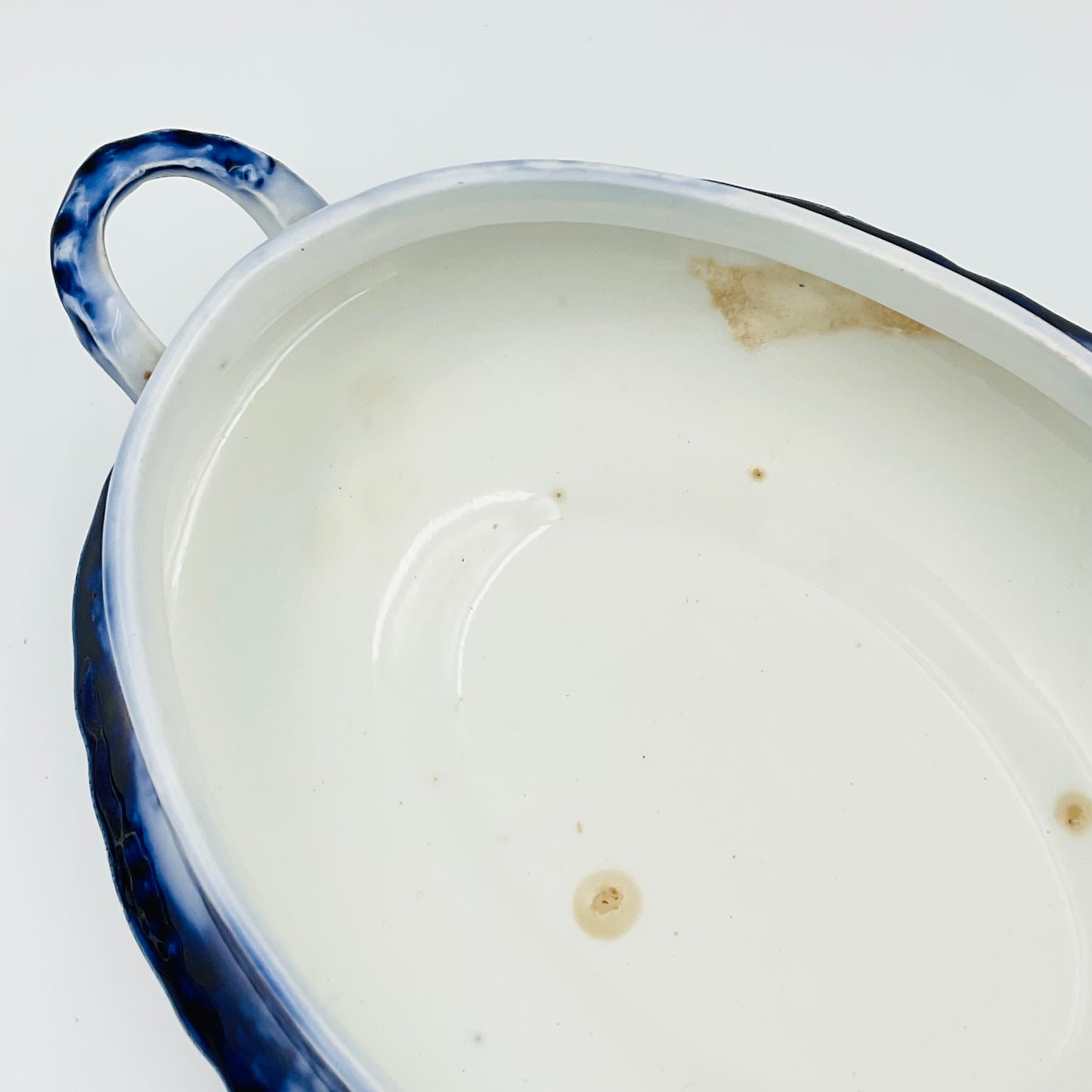 Antique Alfred Meakin Devon Pattern Flow Blue Tureen