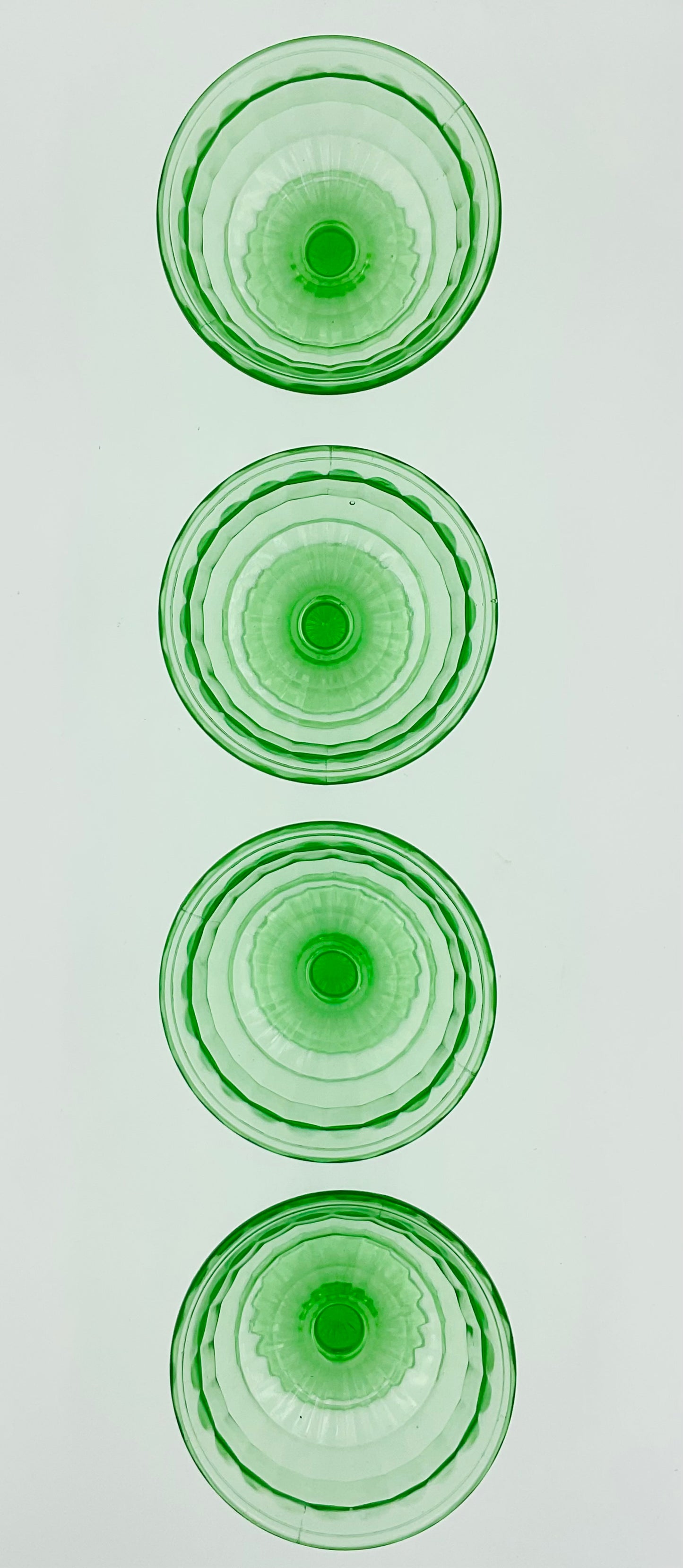 Vintage Anchor Hocking Block Optic Sherbet Cups - Set of 4