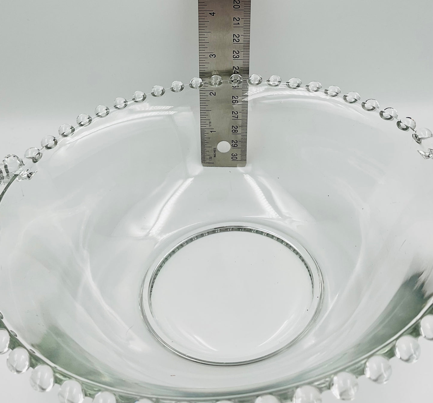 Vintage Imperial Glass Candlewick Serving Bowl - 9.5”