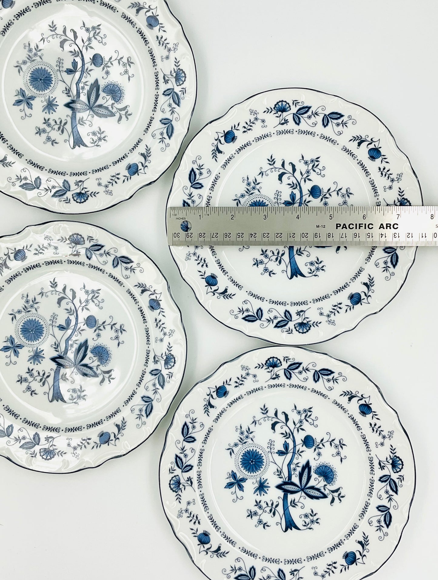 Vintage Sone China Salad Plate in Blue Onion Pattern - Set of 4