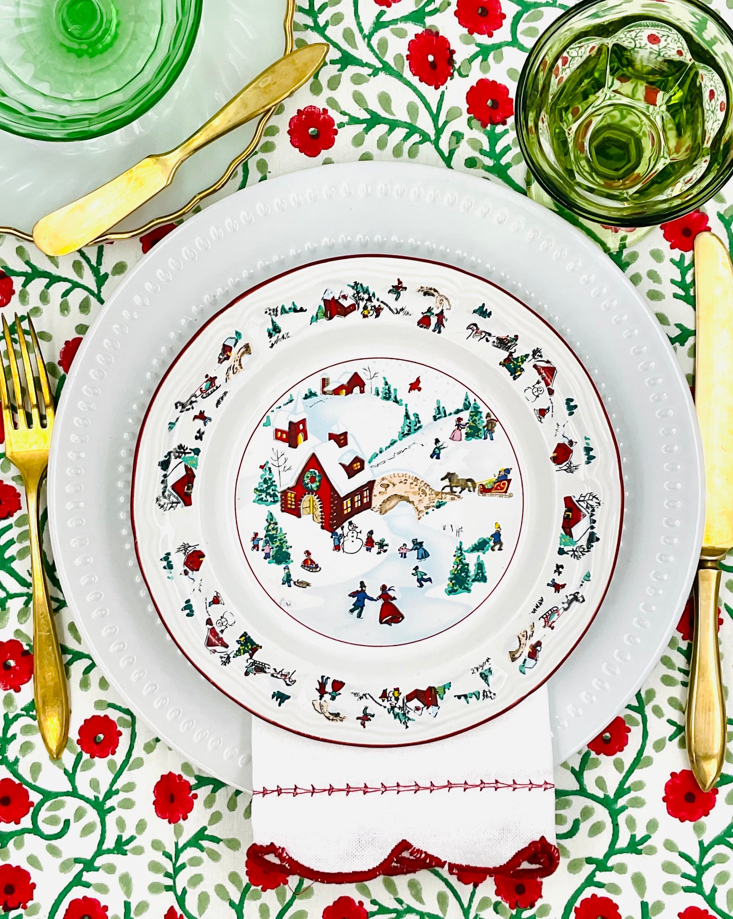 Farberware White Christmas Salad Plates - set of 3