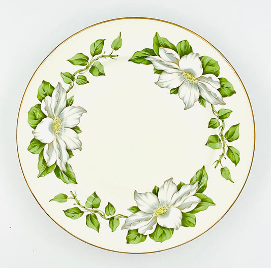 Vintage Homer Laughlin Eggshell Georgian Dinner Plates in Cotillion Pattern - Set of 2