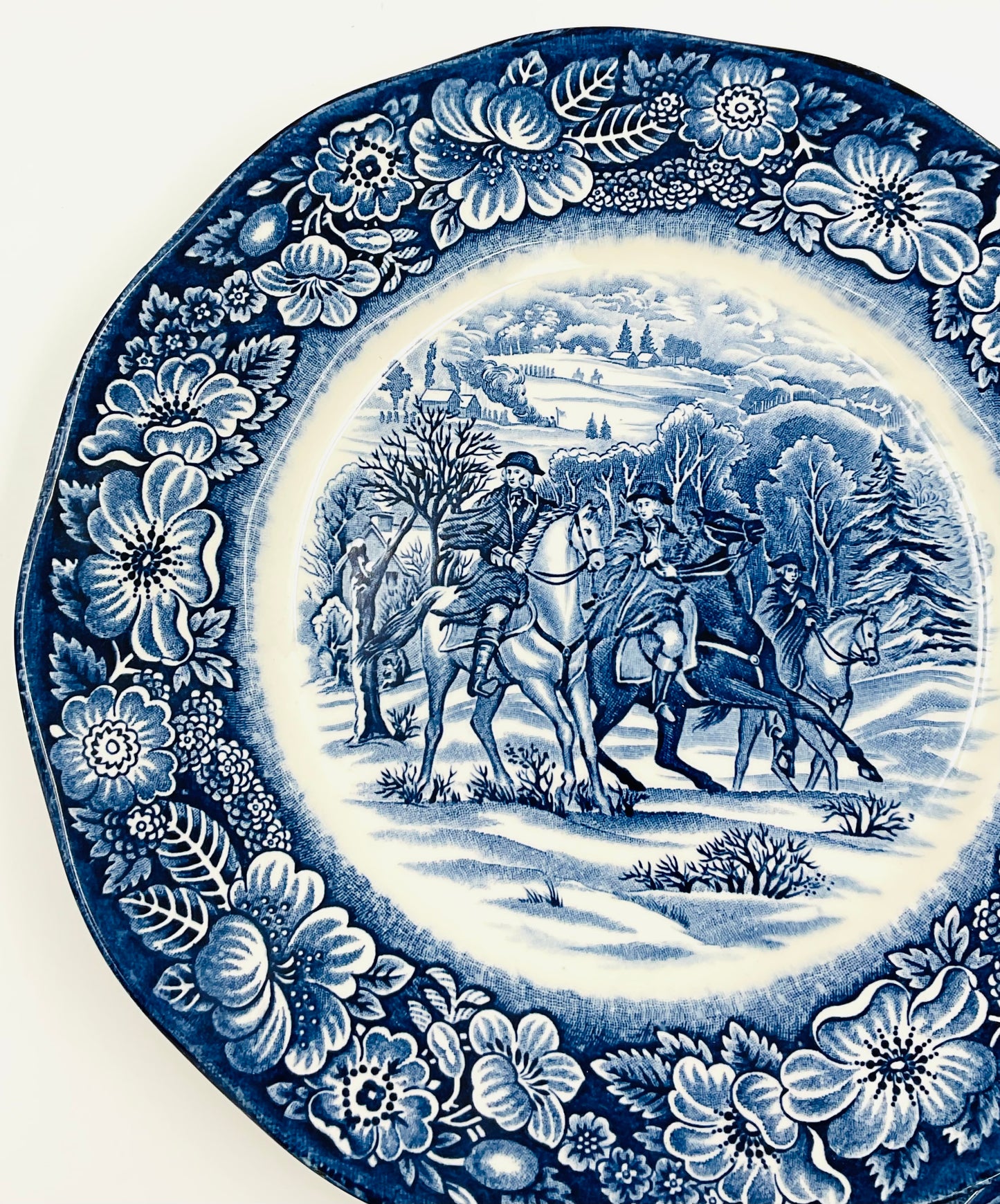 Vintage Liberty Blue Staffordshire Ironstone Salad Plate - Set of 2