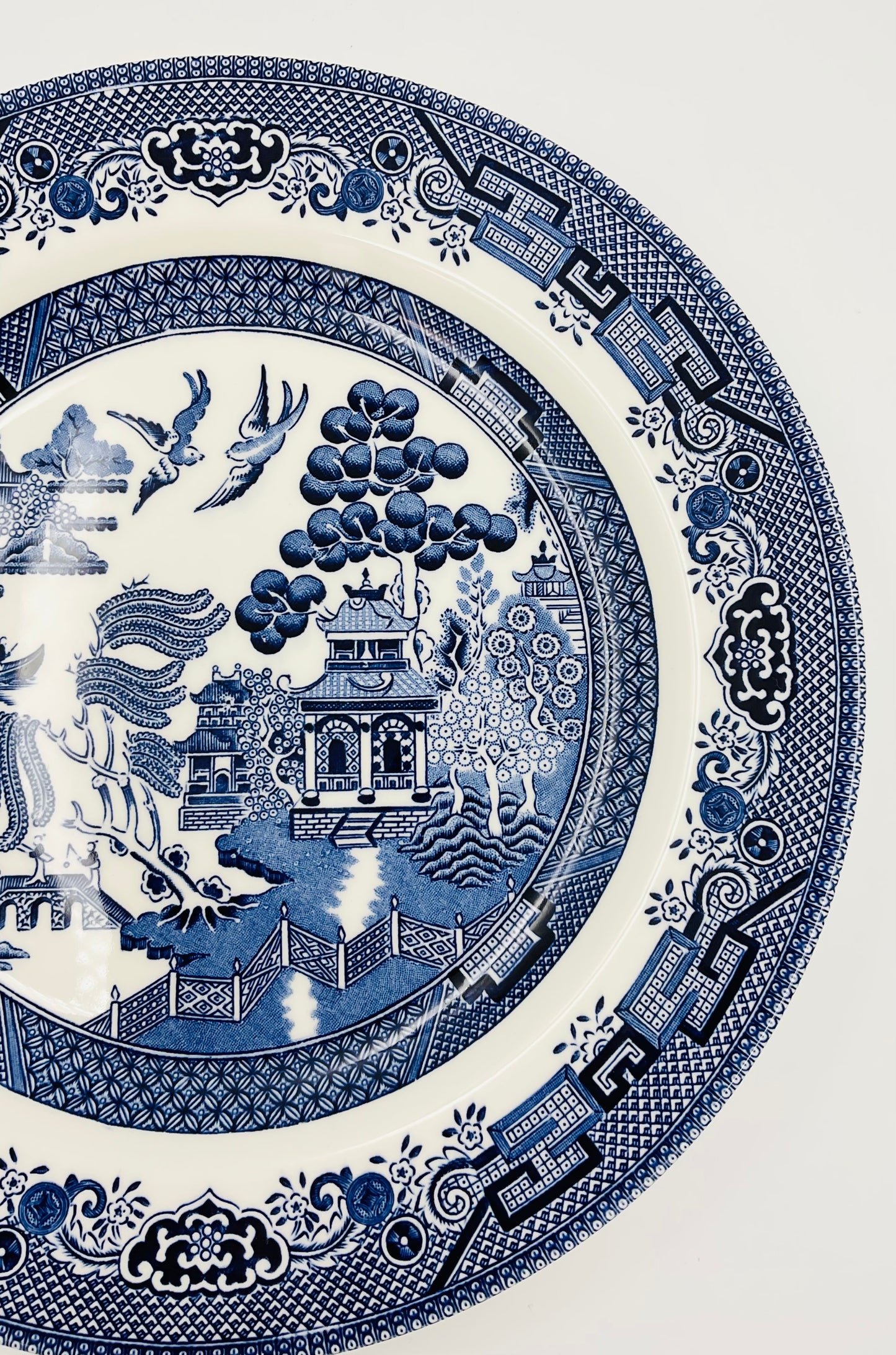 Vintage Queen’s by Churchill Blue Willow Plate
