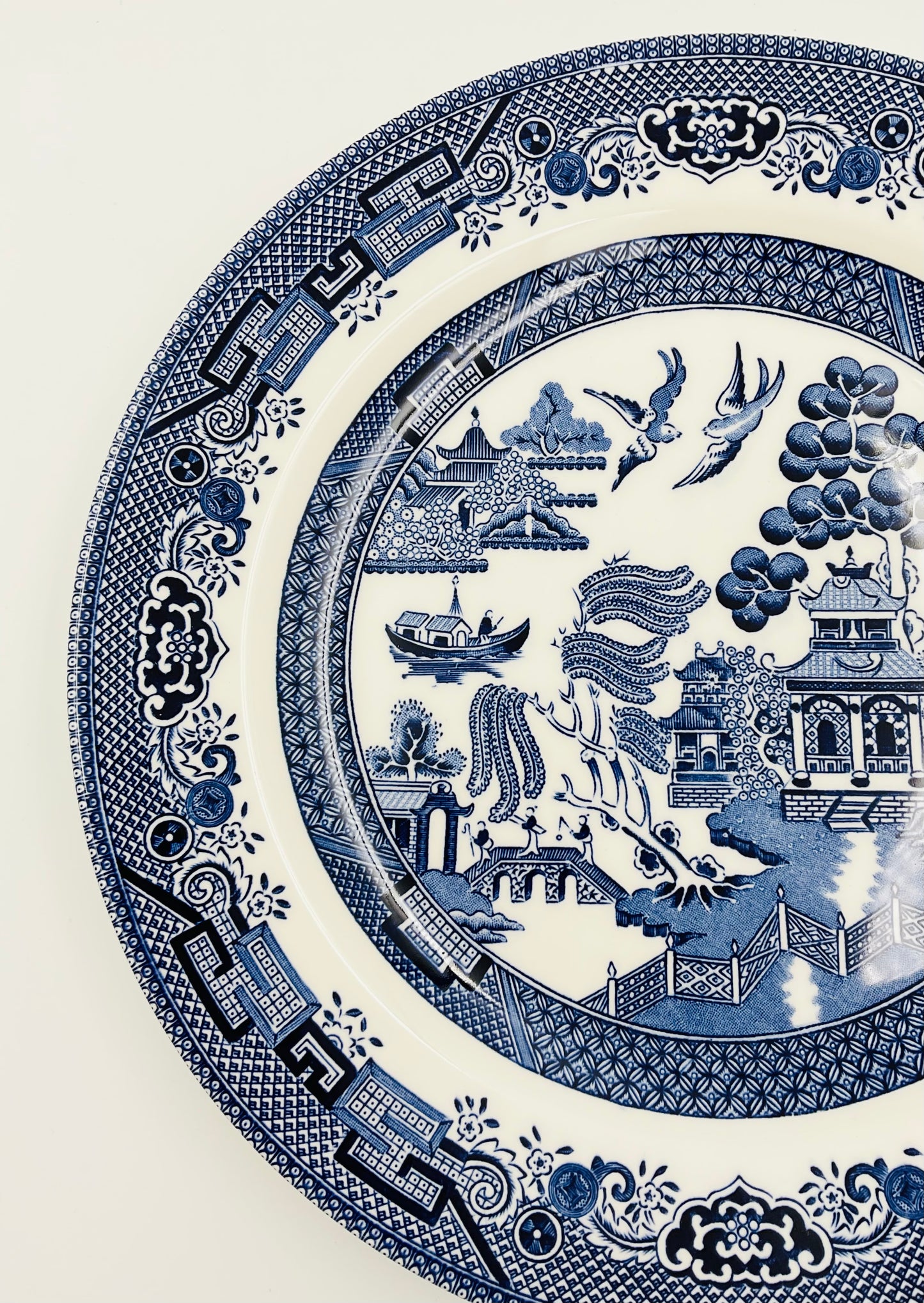 Vintage Queen’s by Churchill Blue Willow Plate