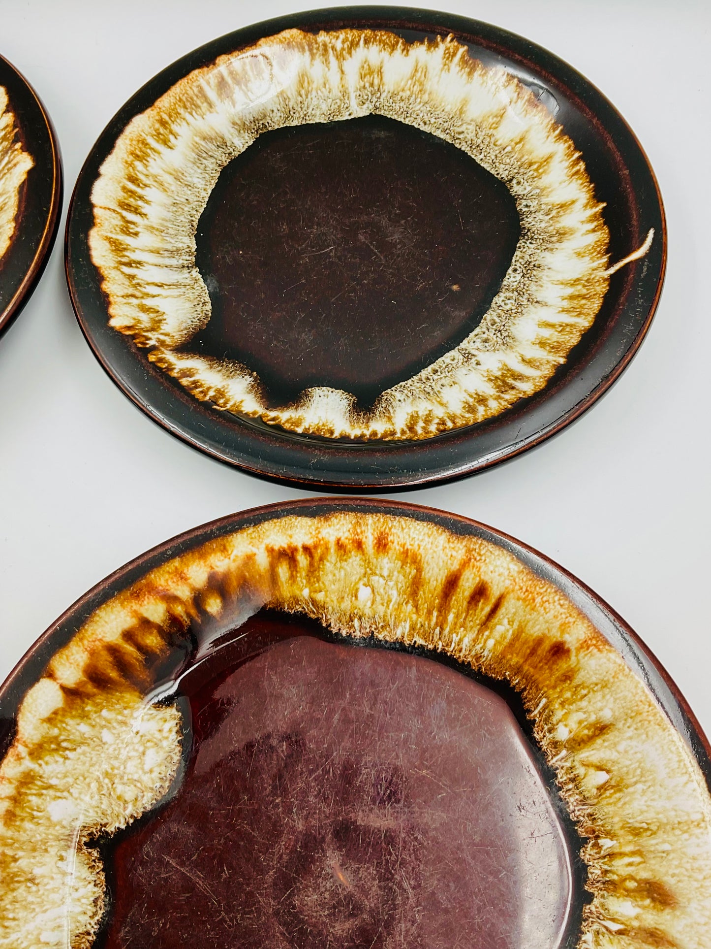 Pfaltzgraff Gourmet Brown Drip Glaze 7” Plate - Set of 6