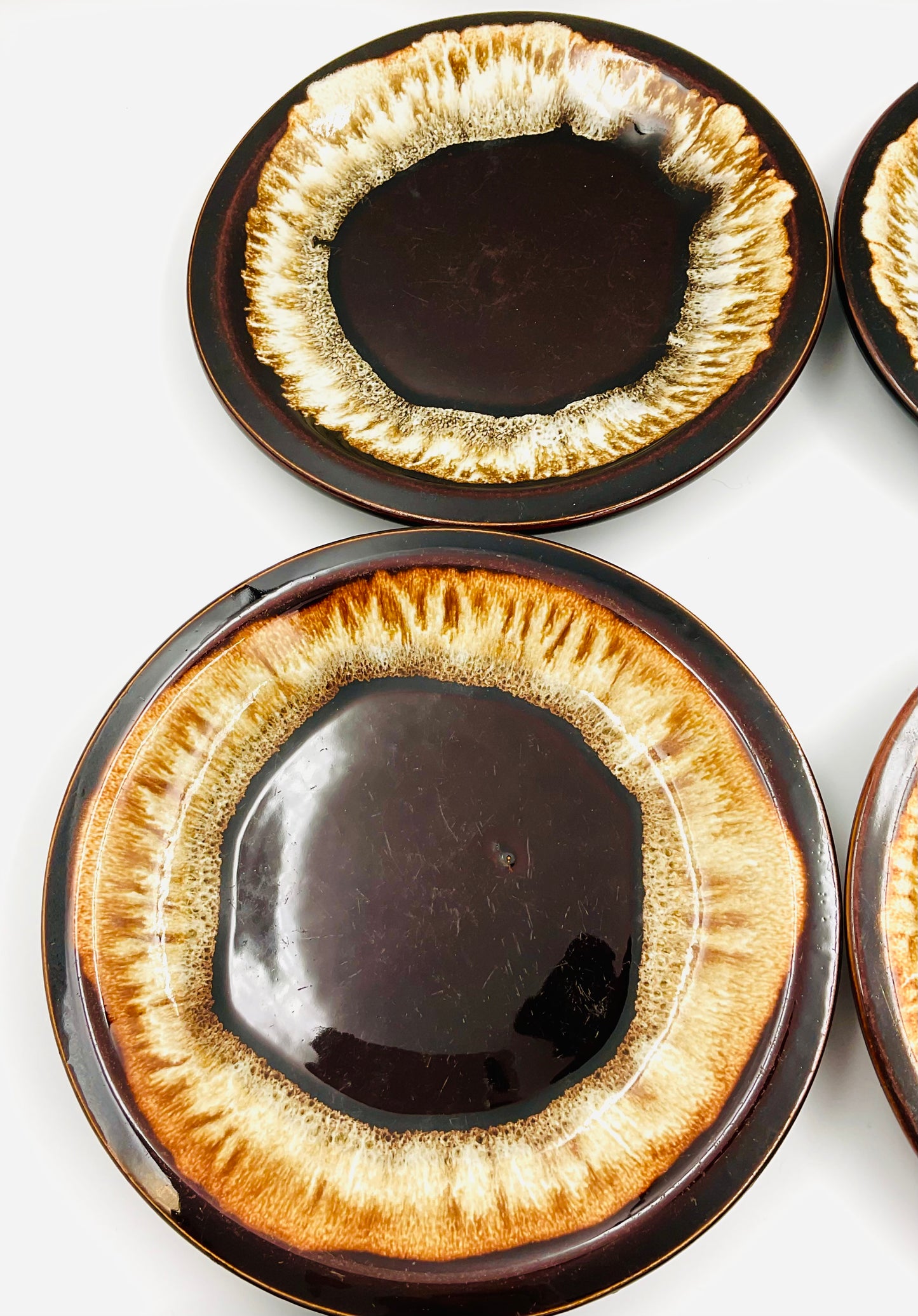 Pfaltzgraff Gourmet Brown Drip Glaze 7” Plate - Set of 6