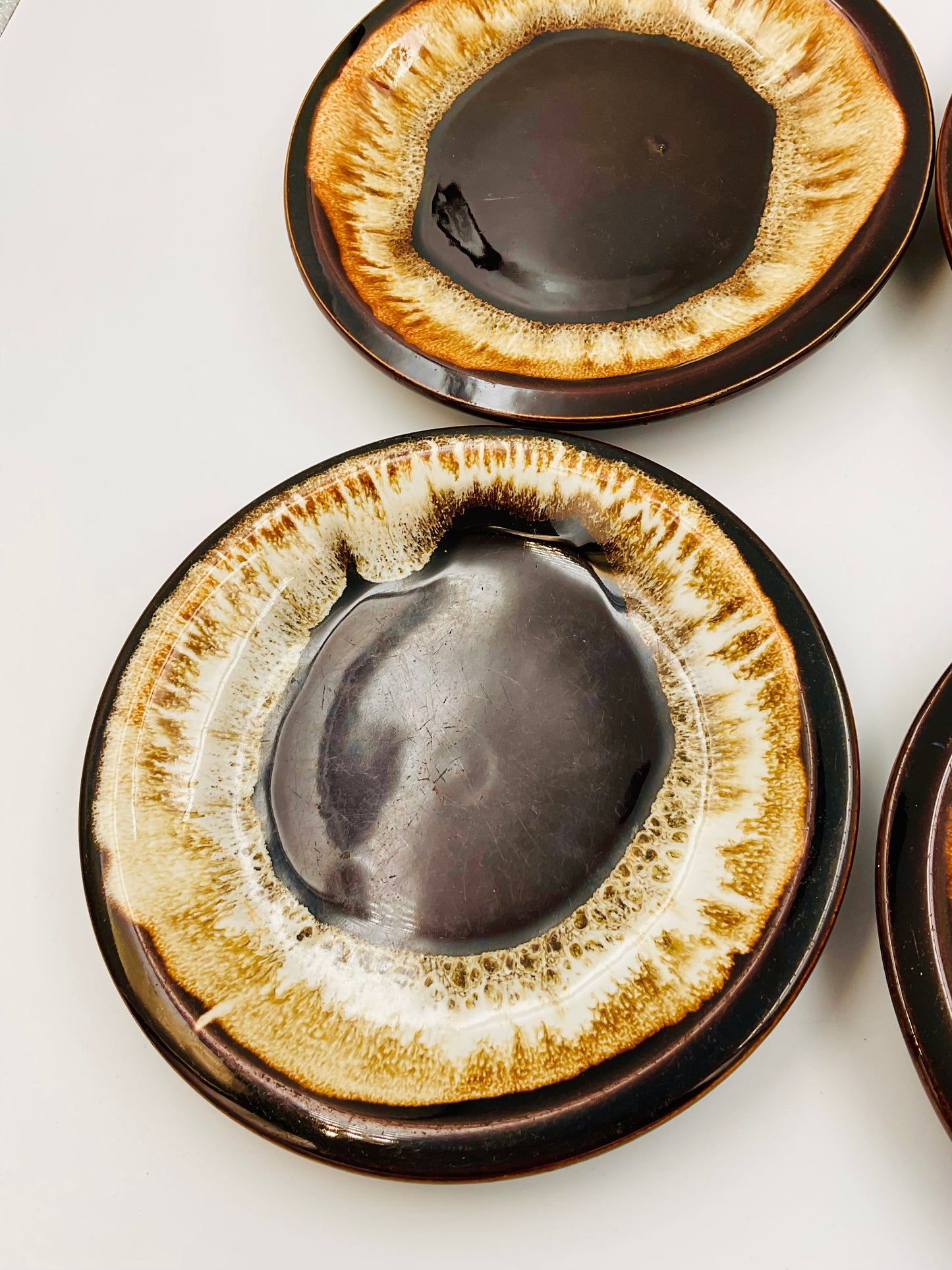 Pfaltzgraff Gourmet Brown Drip Glaze 7” Plate - Set of 6