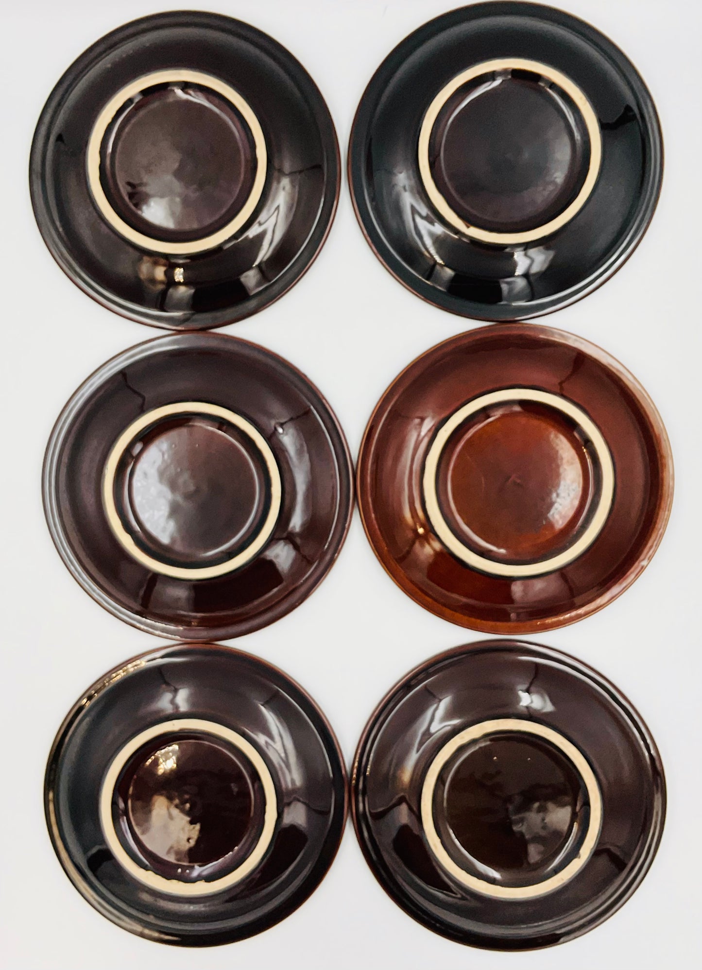 Pfaltzgraff Gourmet Brown Drip Glaze 7” Plate - Set of 6