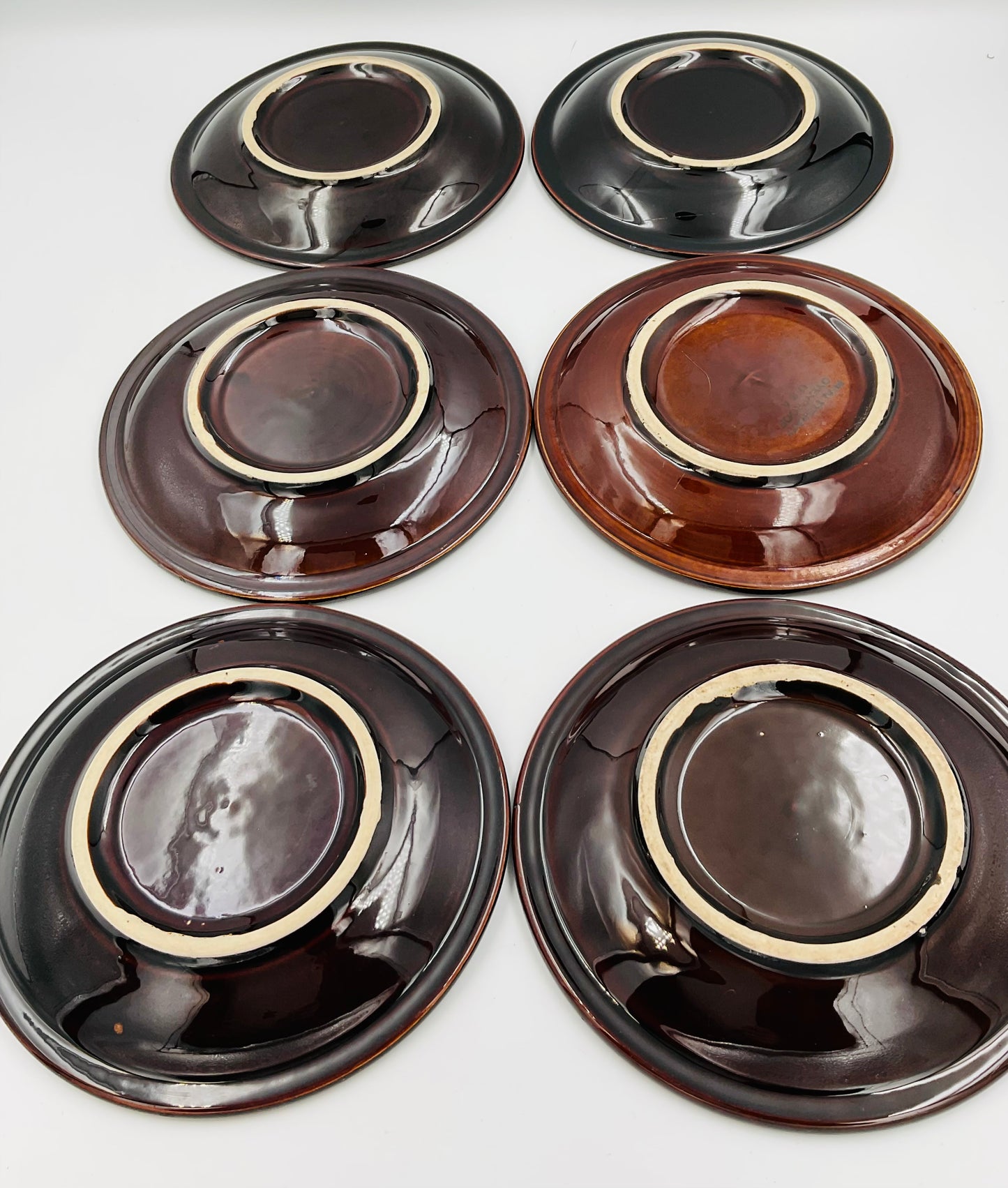 Pfaltzgraff Gourmet Brown Drip Glaze 7” Plate - Set of 6