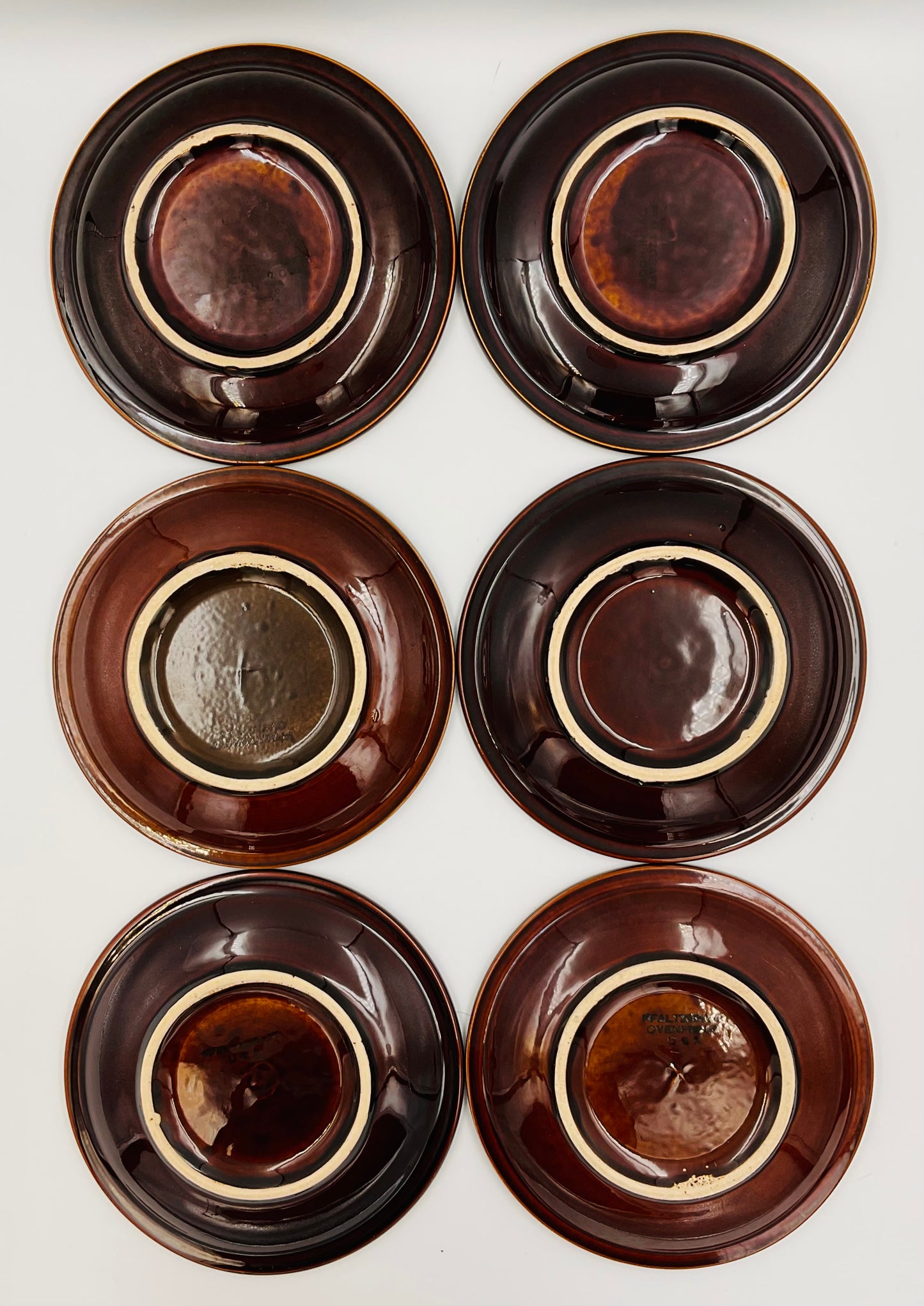 Pfaltzgraff Gourmet Brown Drip Glaze 7” Plate - Set of 6