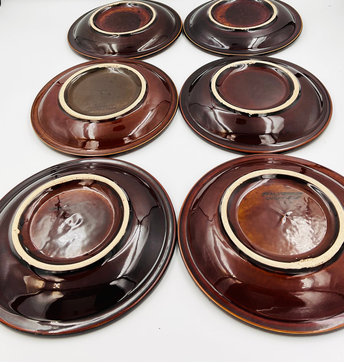 Pfaltzgraff Gourmet Brown Drip Glaze 7” Plate - Set of 6