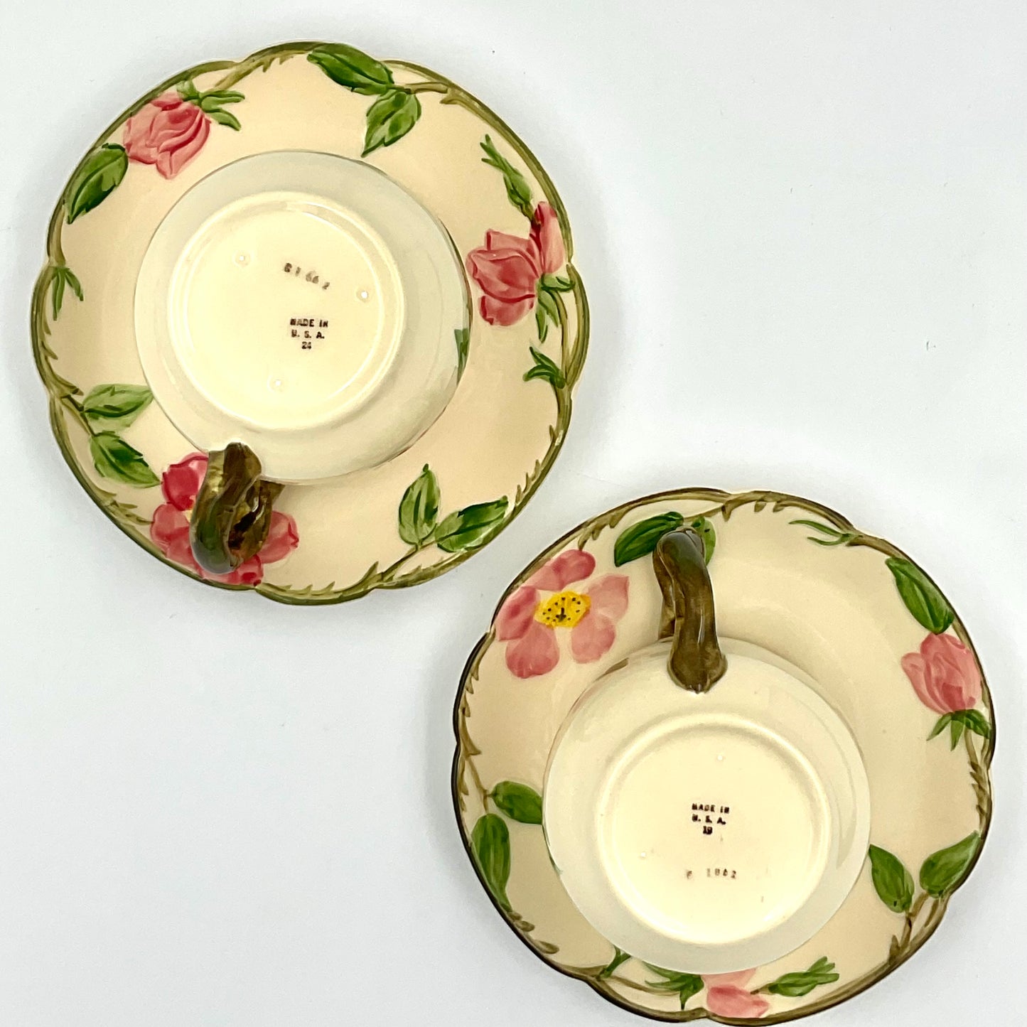 Vintage Franciscan Desert Rose Cup and Saucer Set - Set of 4