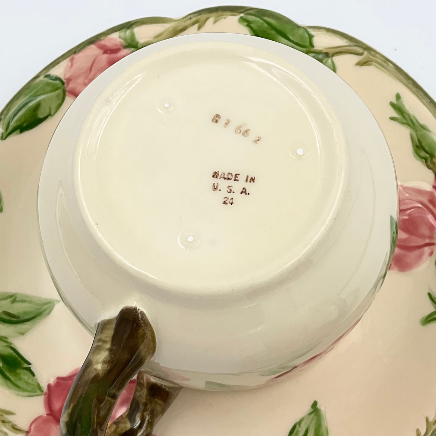 Vintage Franciscan Desert Rose Cup and Saucer Set - Set of 4