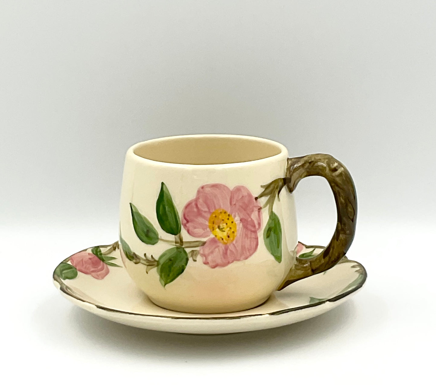 Vintage Franciscan Desert Rose Cup and Saucer Set - Set of 4