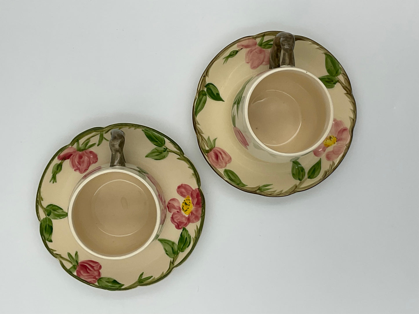Vintage Franciscan Desert Rose Cup and Saucer Set - Set of 4