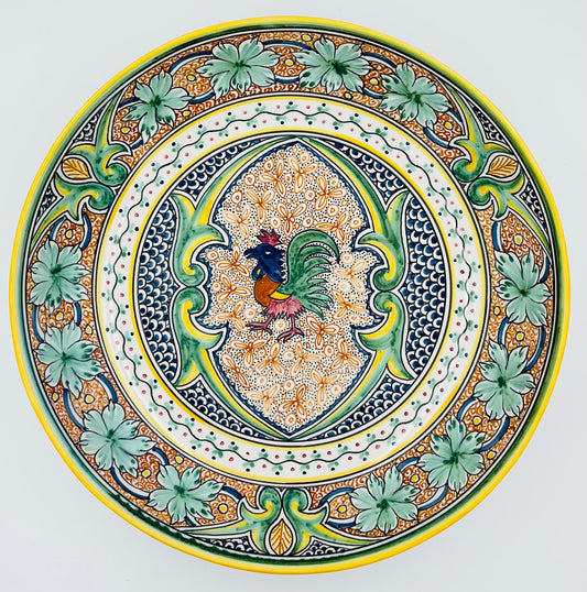 Williams Sonoma Nazari Rooster Alhambra Hand Painted Serving Bowl