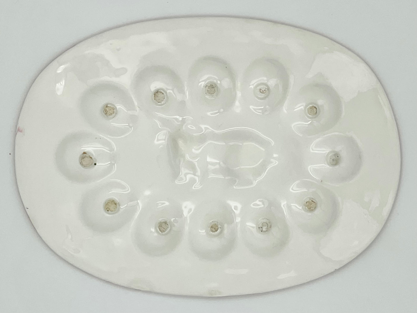 Vintage Ceramic Bunny Deviled Egg Platter