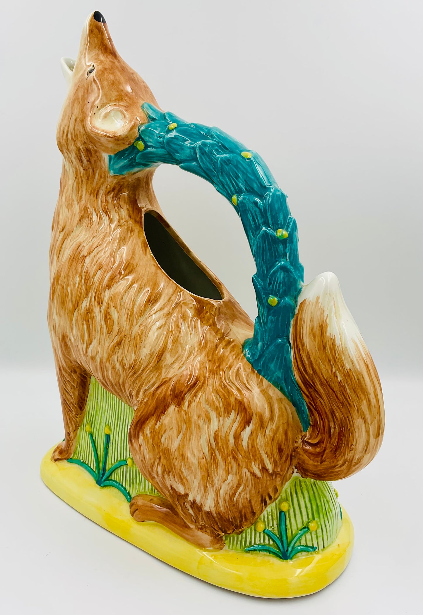 Andrea West Hand Painted Italian Fox Pitcher