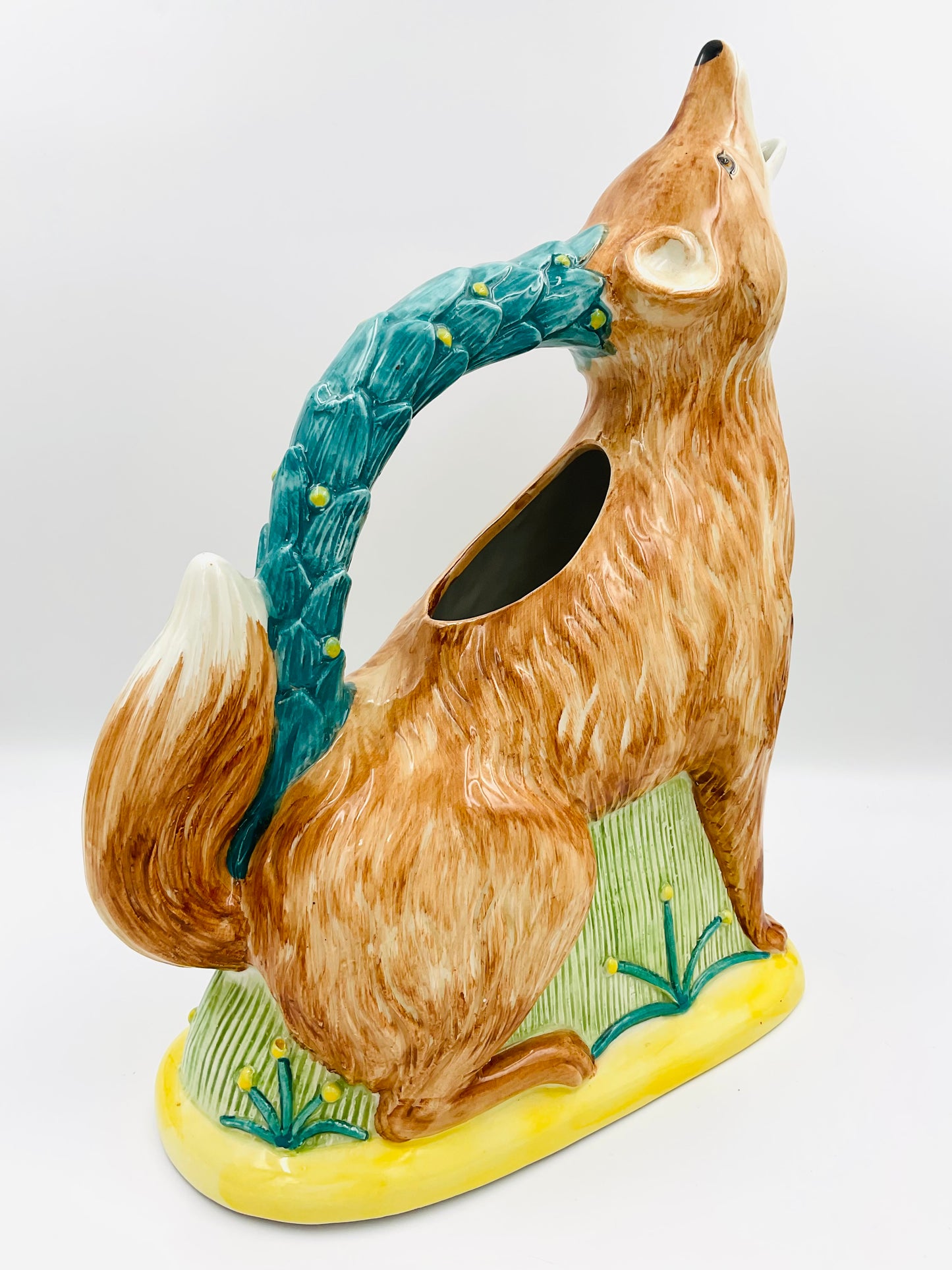 Andrea West Hand Painted Italian Fox Pitcher