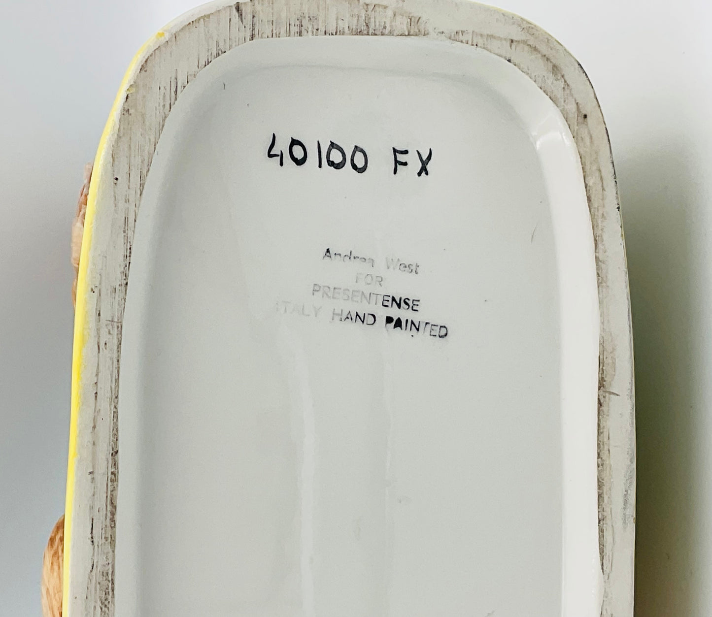 Andrea West Hand Painted Italian Fox Pitcher