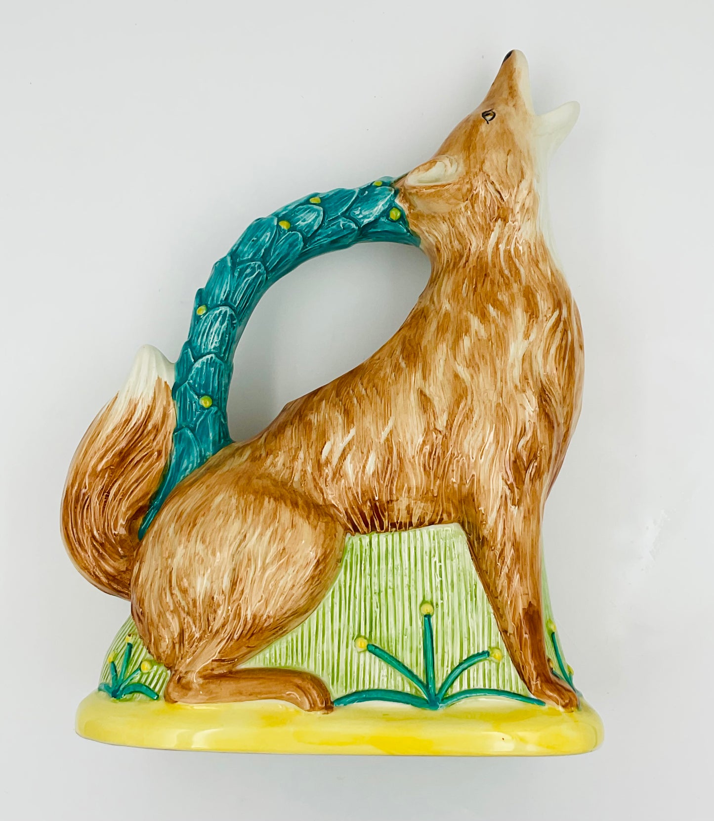 Andrea West Hand Painted Italian Fox Pitcher
