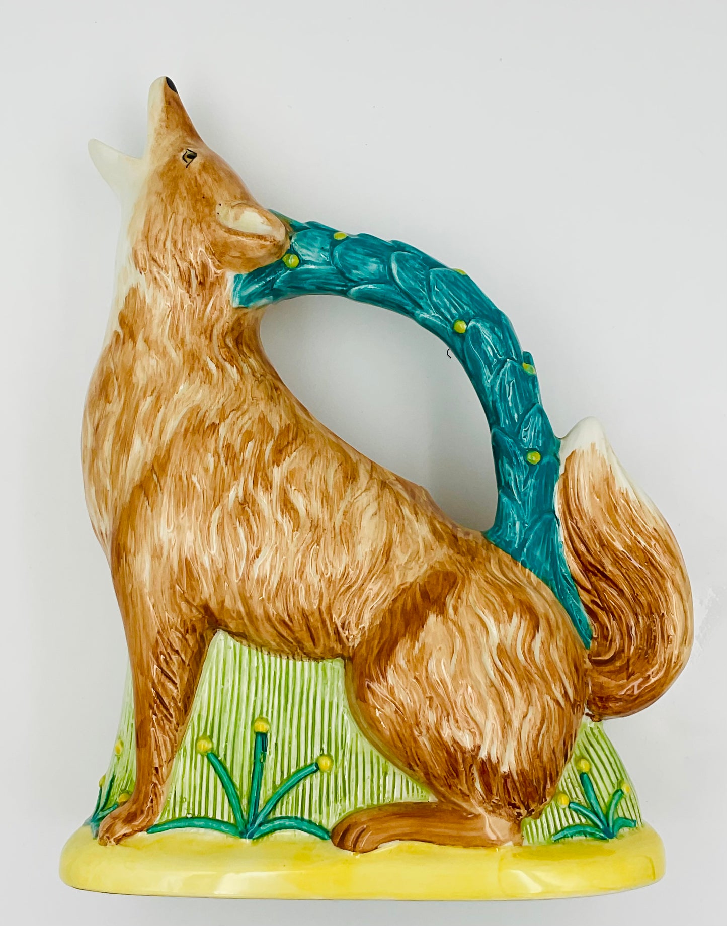 Andrea West Hand Painted Italian Fox Pitcher