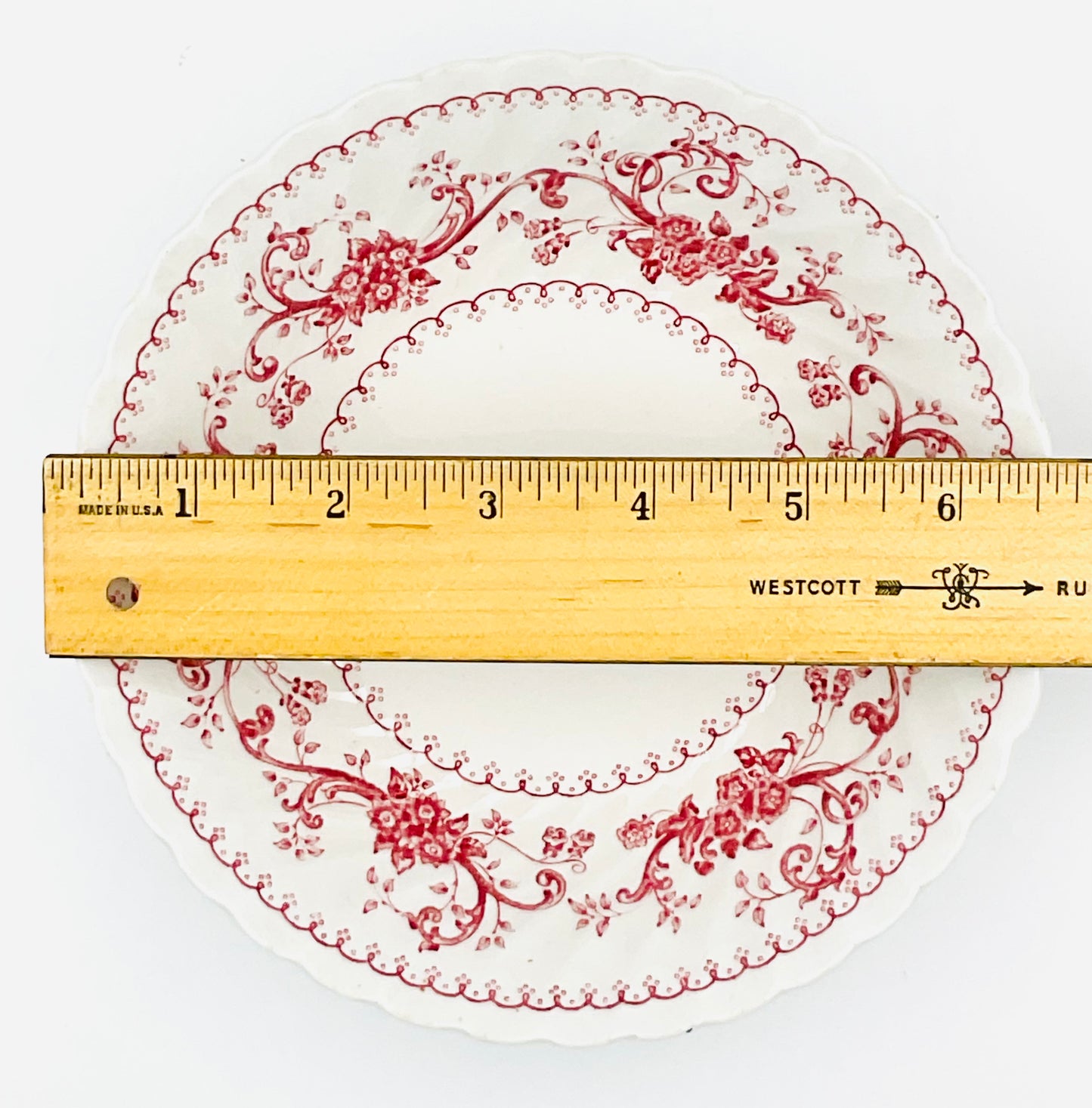 Vintage Wood & Sons of England Regency Red Transferware Bowl