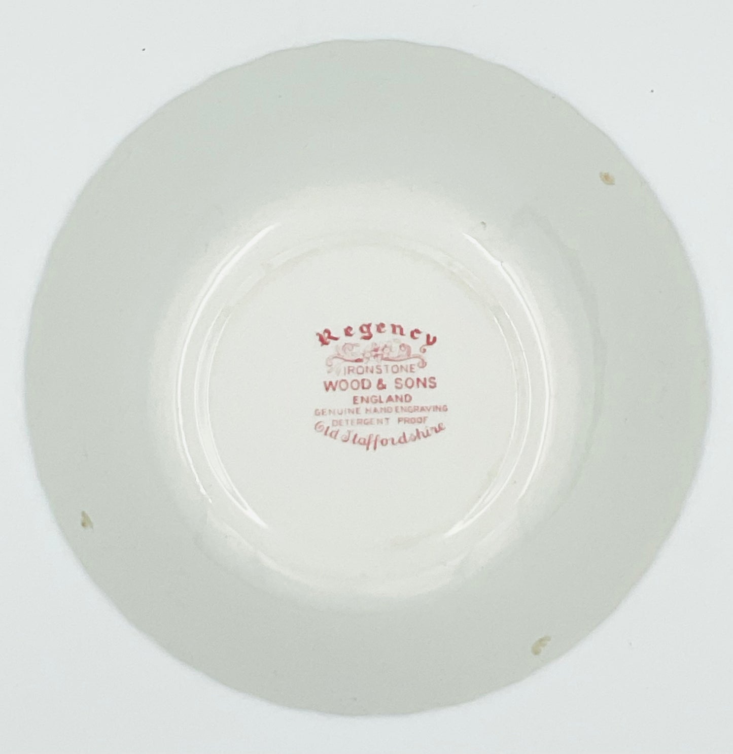 Vintage Wood & Sons of England Regency Red Transferware Bowl