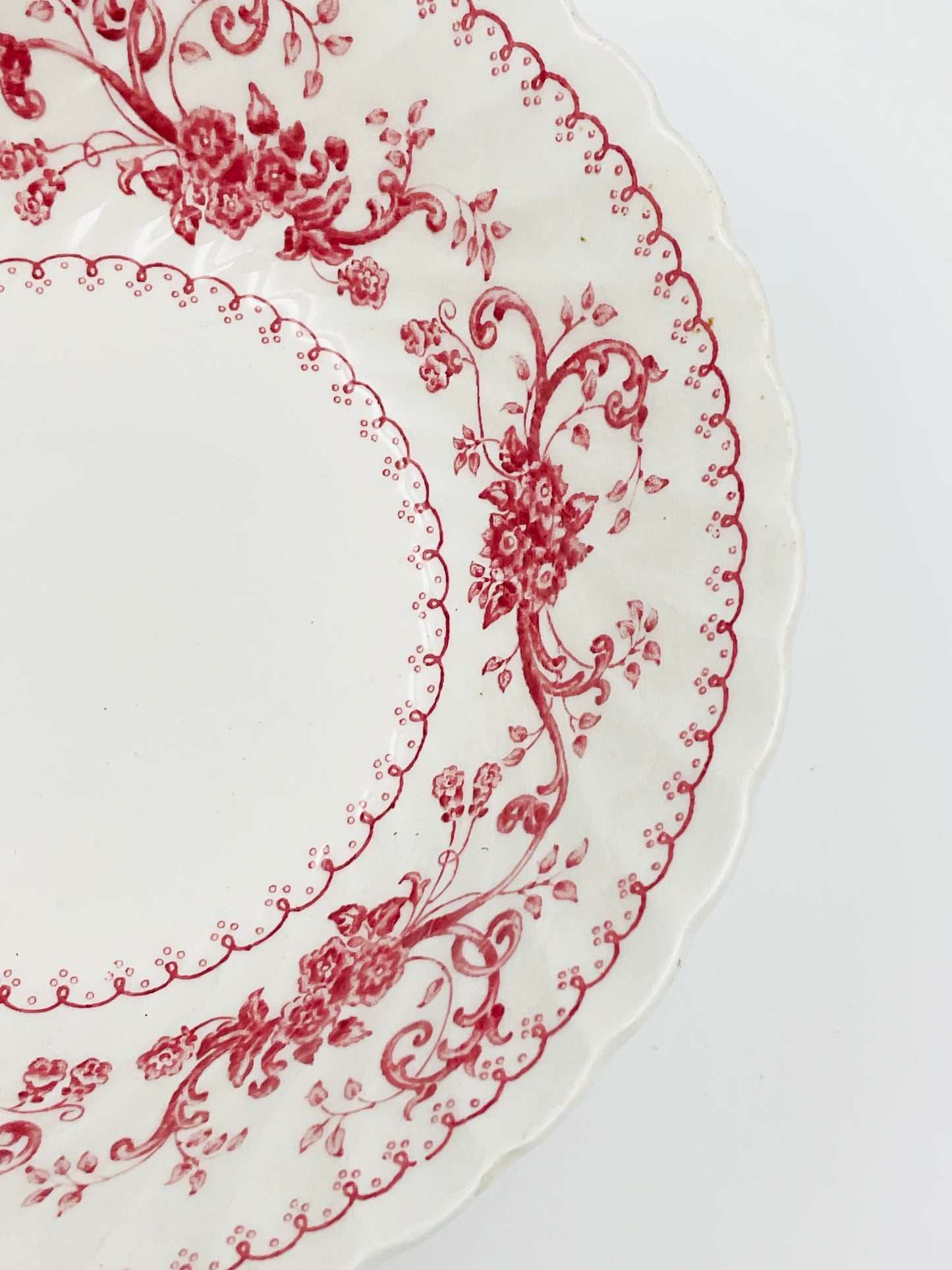 Vintage Wood & Sons of England Regency Red Transferware Bowl