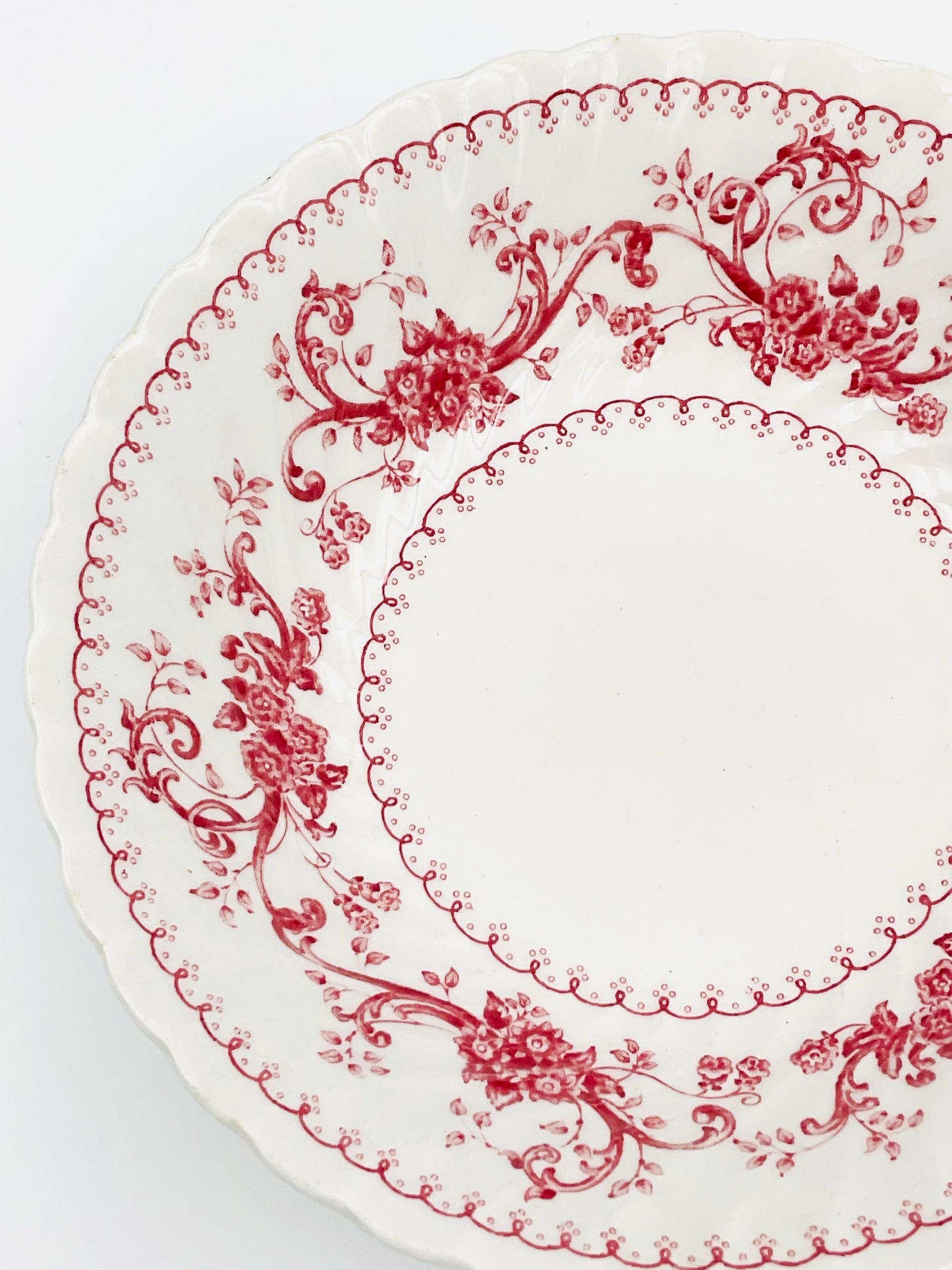 Vintage Wood & Sons of England Regency Red Transferware Bowl