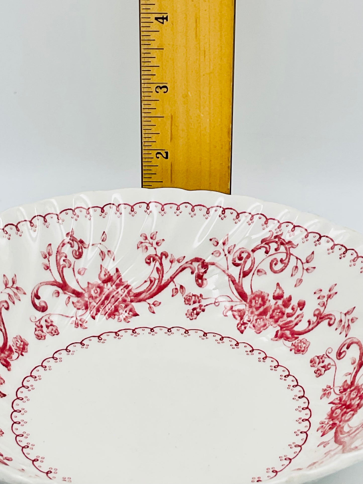 Vintage Wood & Sons of England Regency Red Transferware Bowl