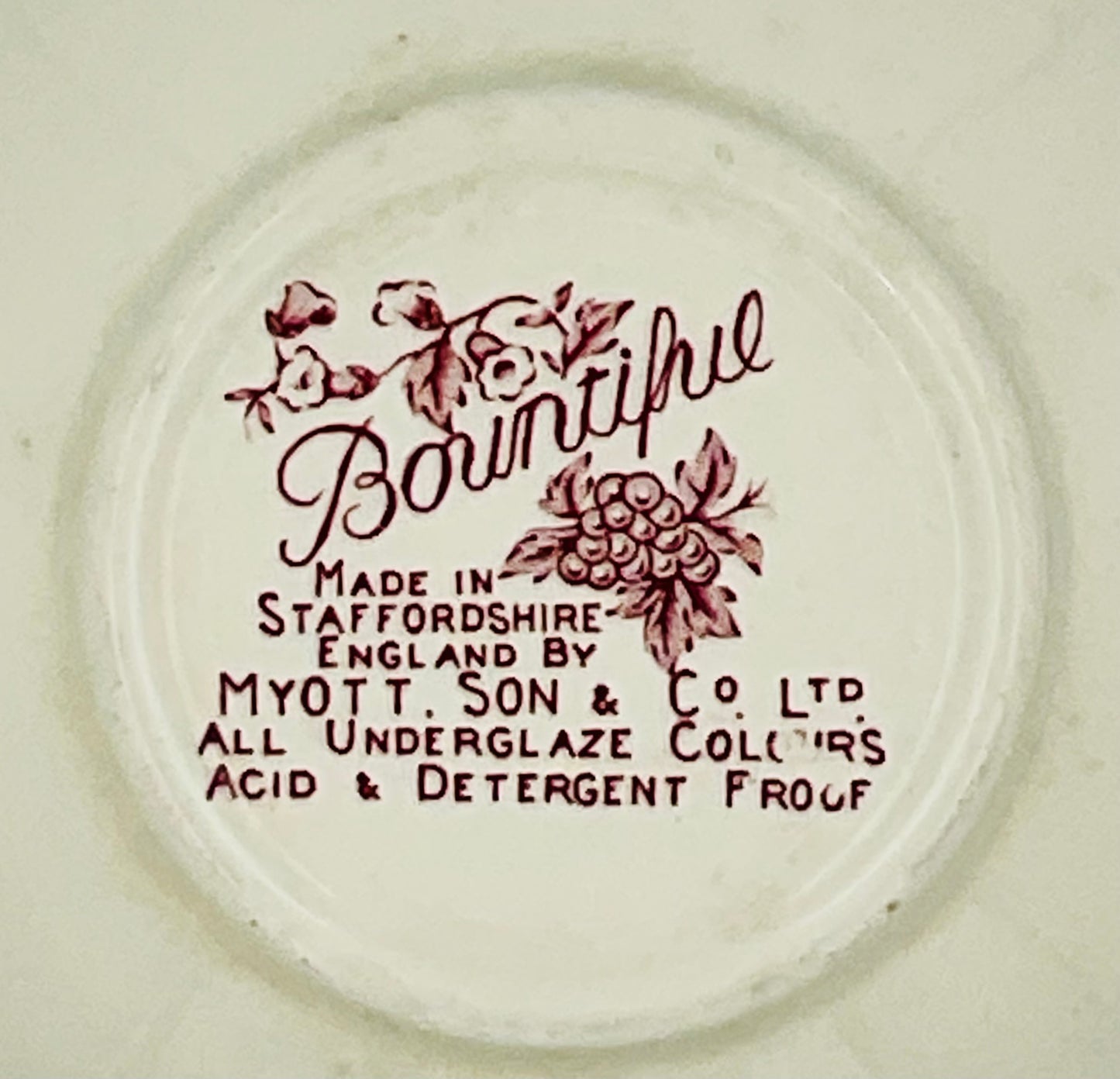 Vintage Myott Son & Co Bountiful Bowl