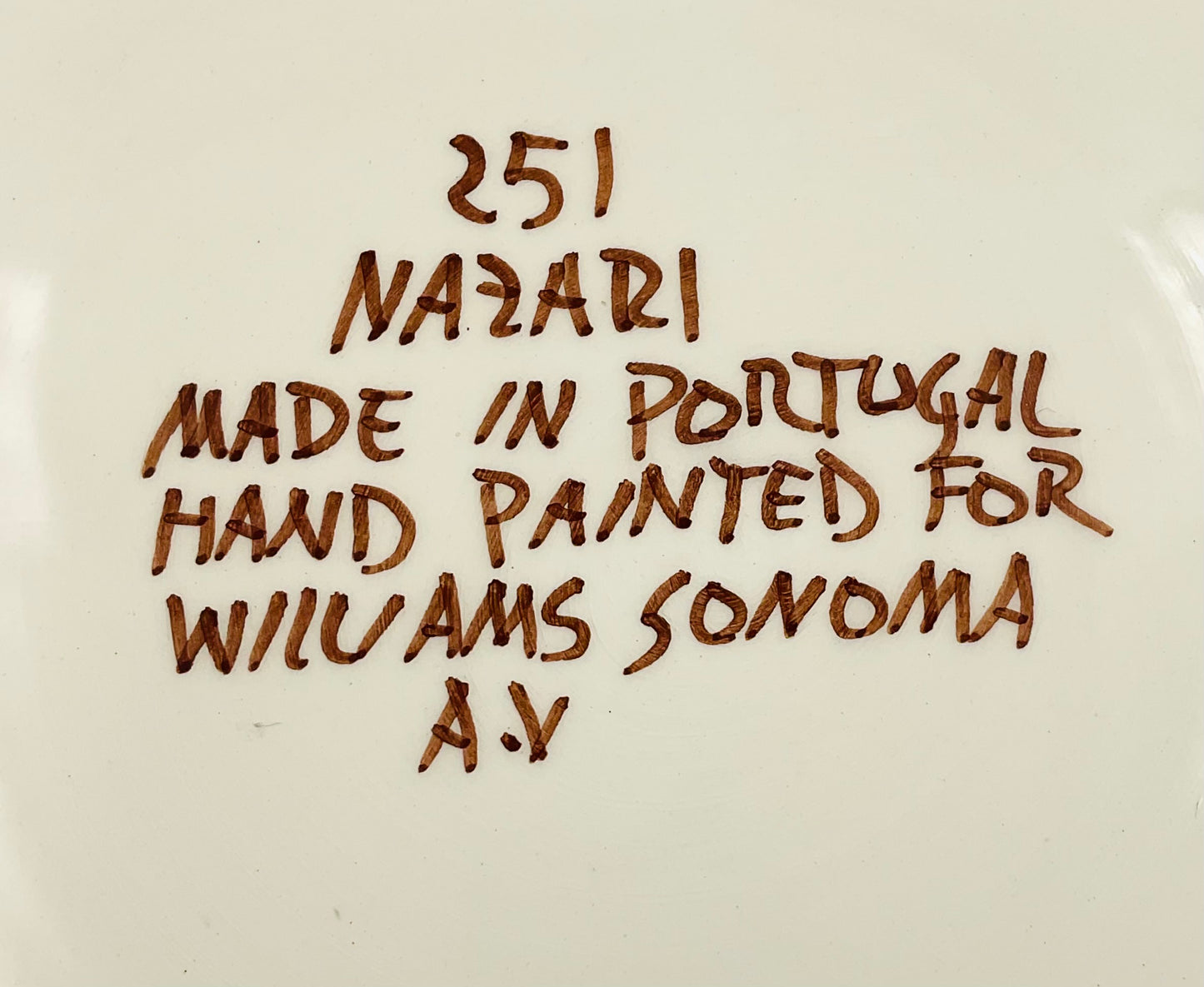 William Sonoma Nazari Hand-Painted Italian Ceramic Serving Bowl