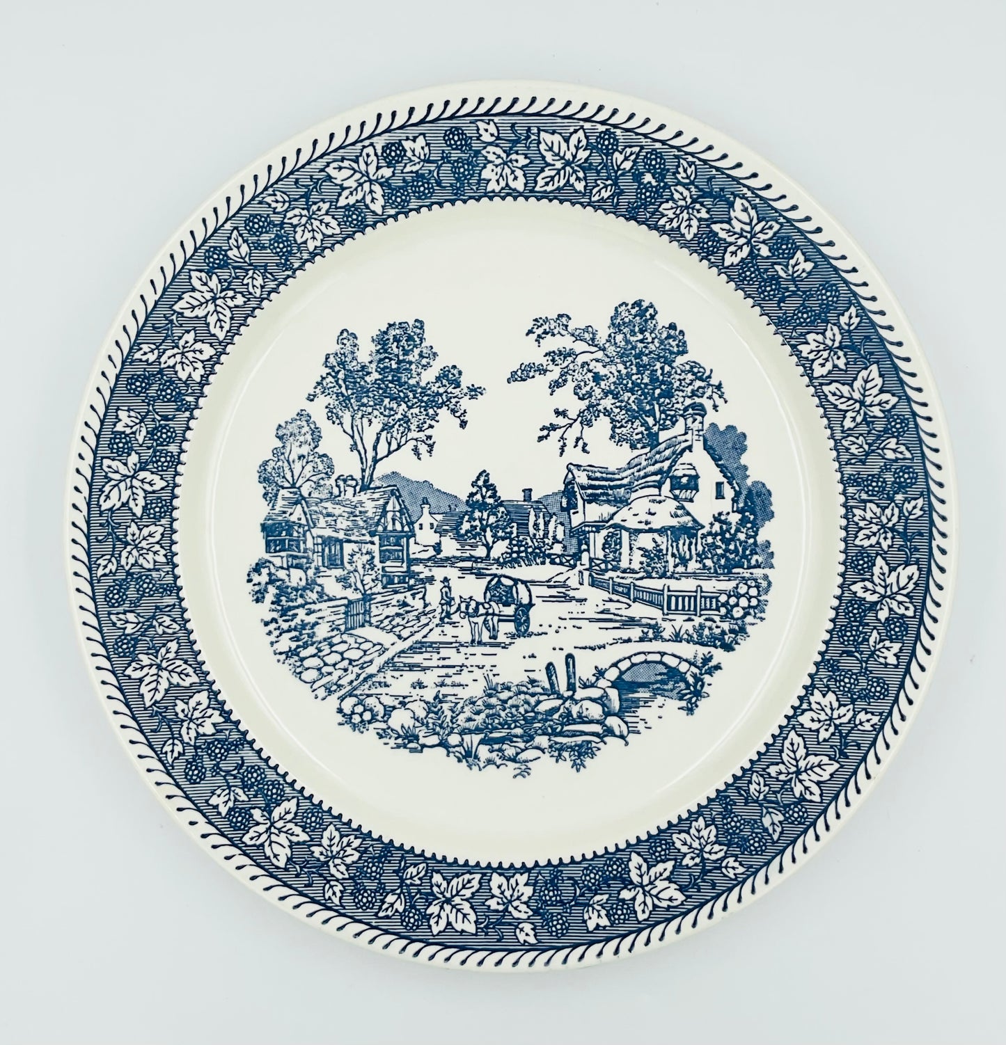 Vintage Homer Laughlin Shakespeare Country Blue Transferware Serving Platter