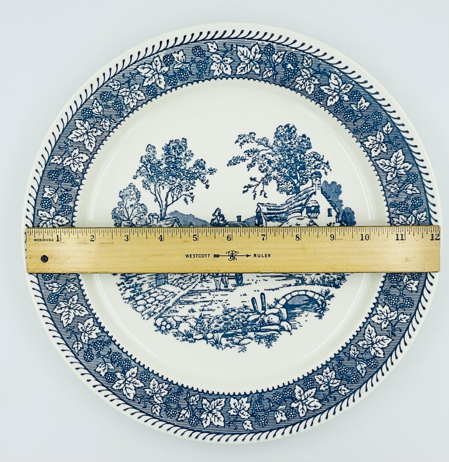 Vintage Homer Laughlin Shakespeare Country Blue Transferware Serving Platter