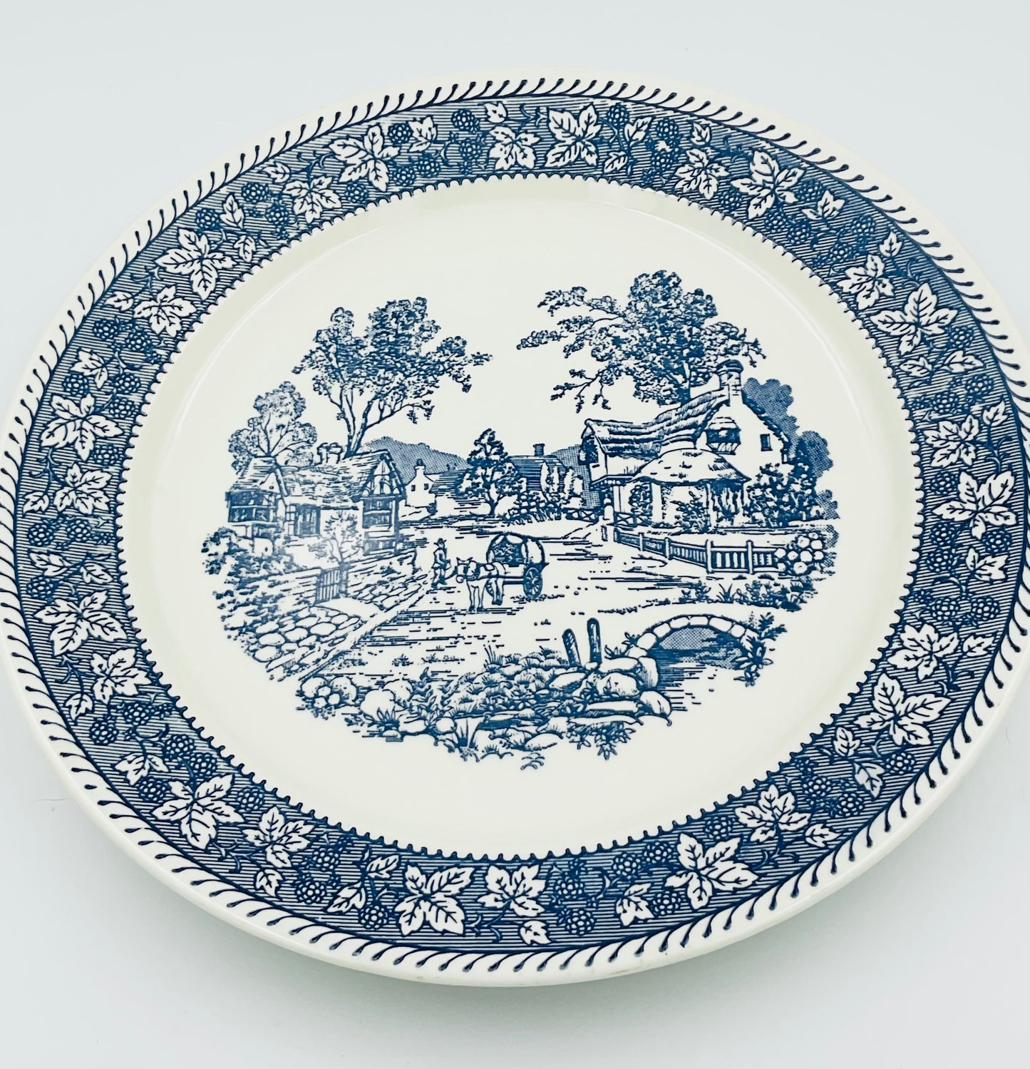 Vintage Homer Laughlin Shakespeare Country Blue Transferware Serving Platter
