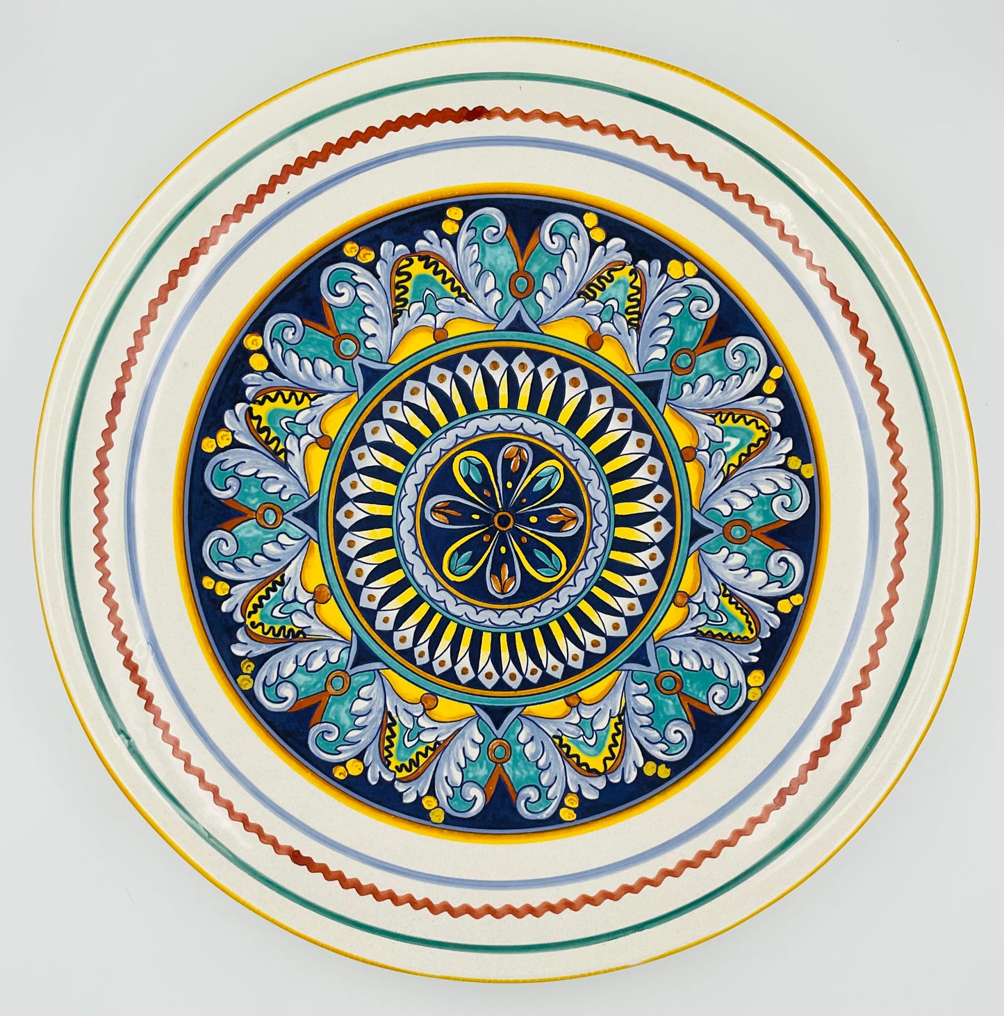 Vintage Ceramica Deruta Hand-Painted Italian Majolica Serving Bowl