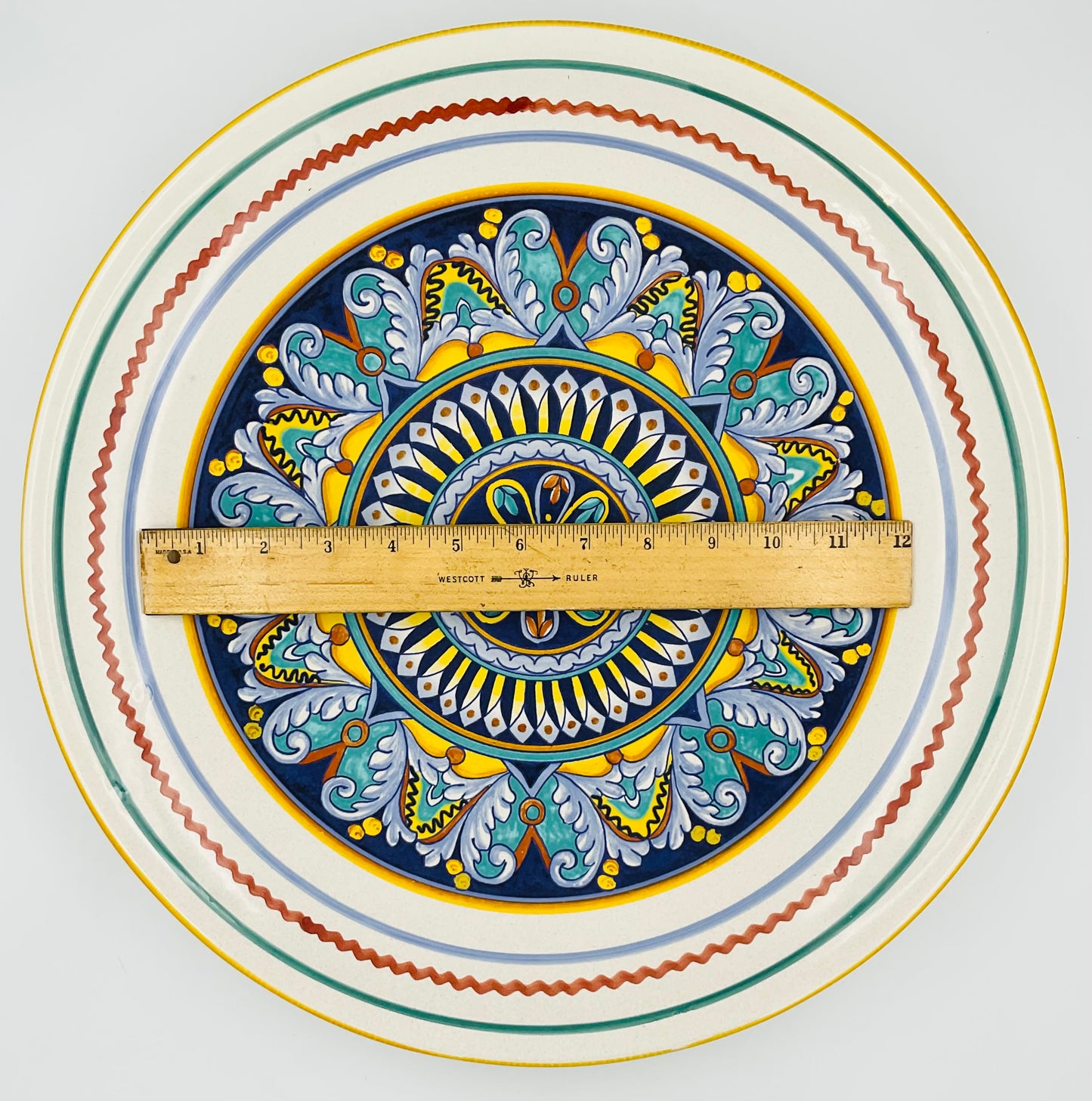 Vintage Ceramica Deruta Hand-Painted Italian Majolica Serving Bowl