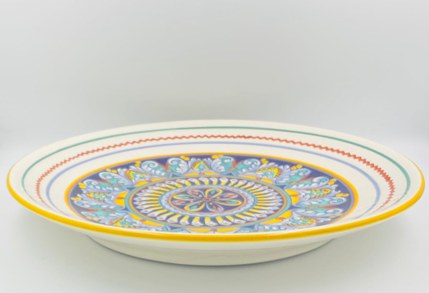 Vintage Ceramica Deruta Hand-Painted Italian Majolica Serving Bowl