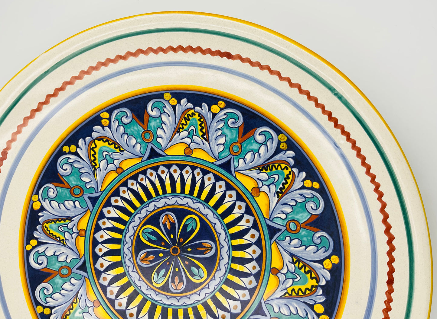 Vintage Ceramica Deruta Hand-Painted Italian Majolica Serving Bowl