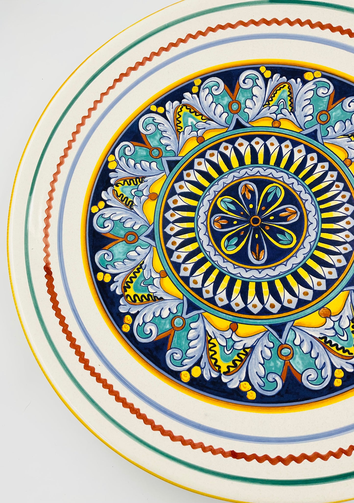 Vintage Ceramica Deruta Hand-Painted Italian Majolica Serving Bowl