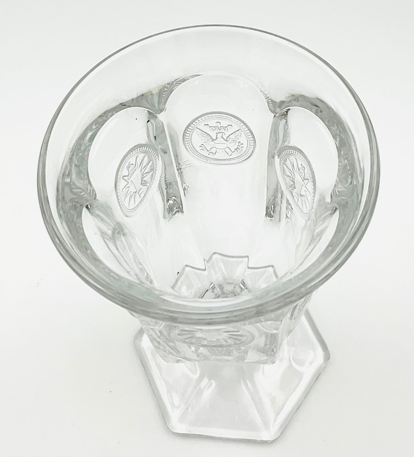 Vintage Fostoria Clear Coin Glass Goblet