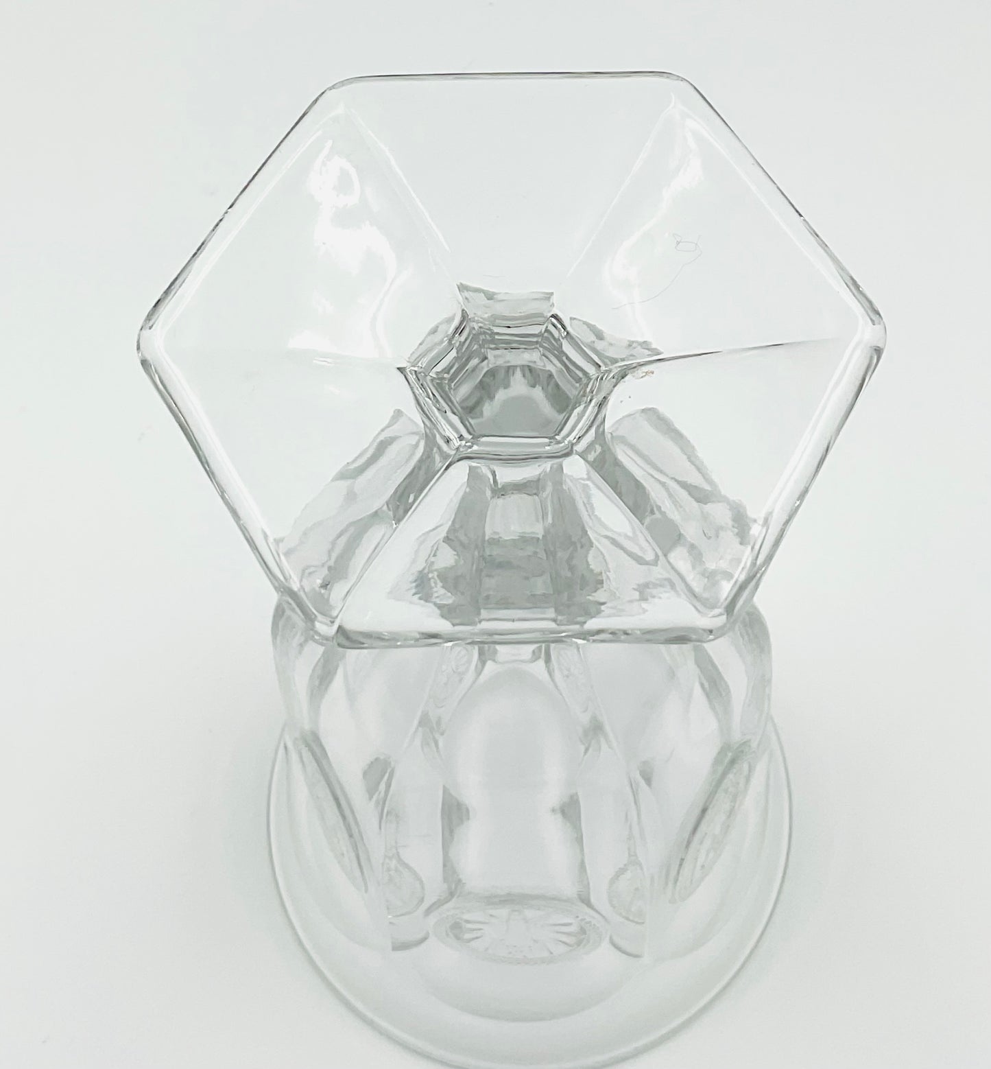 Vintage Fostoria Clear Coin Glass Goblet