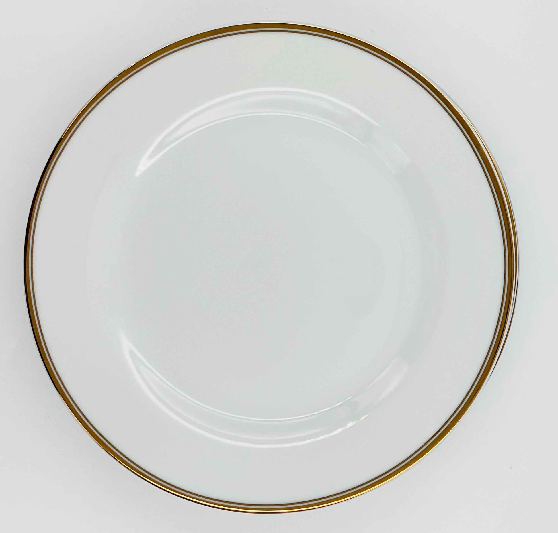 William Sonoma Open Kitchen Dinner Plates With Gold Rim - Set of 4